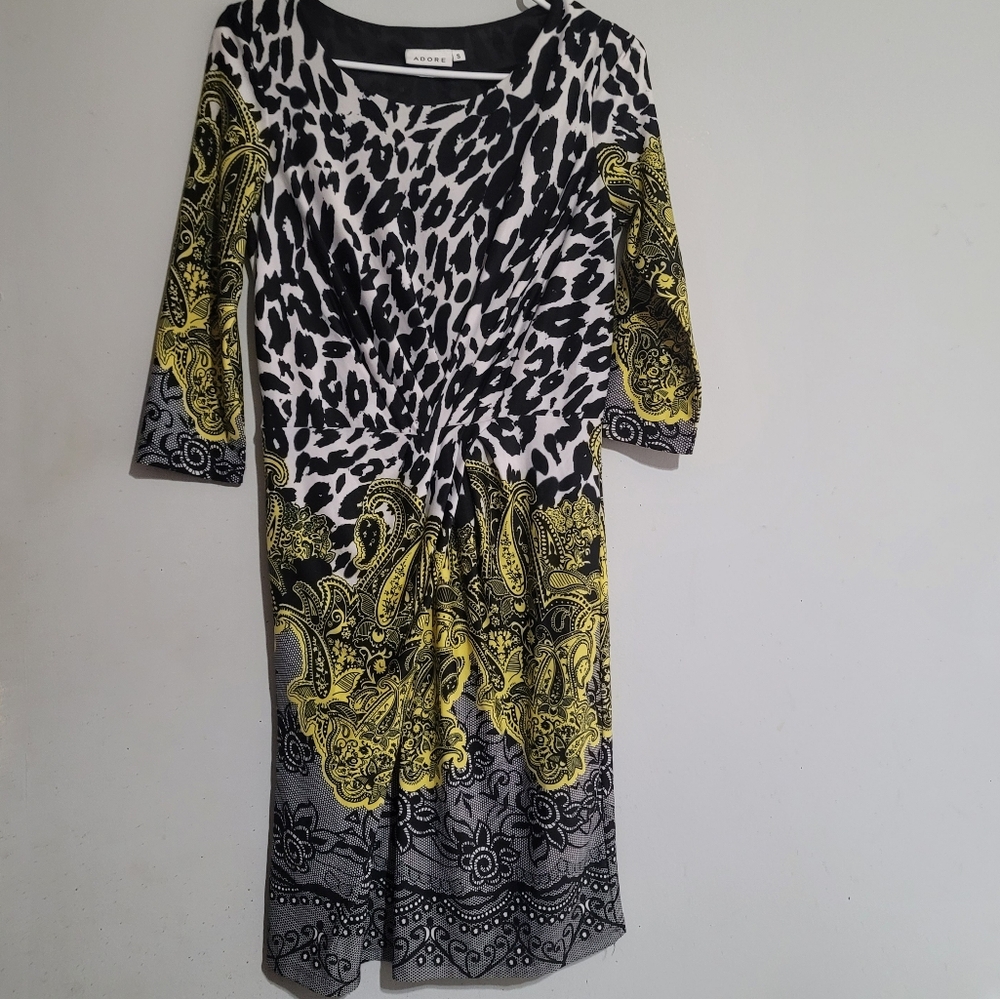 Adore Black and Yellow ‎ Dress